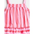 thumbnail image 6 of Wonder Nation Toddler Girls' Striped Tank Top and Shorts Set, 2-Piece, Sizes 12M-5T, 6 of 7