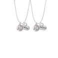 thumbnail image 2 of Delight Jewelry Silvertone Happy Moon Mother & Daughter Heart Necklaces (Set of 2), 19"+2", 2 of 4