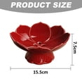thumbnail image 2 of Fruit Tray Ceramic Footed Fruit Bowl: Lotus Shaped Snacks Plate Decorative Dessert Cake Serving Bowl Appetizers Platter, 2 of 6