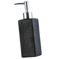 thumbnail image 1 of Dispensador de loción con bomba, botella decorativa recargable para baño o encimera de hotel. Estampado negro punteado, 1 of 6