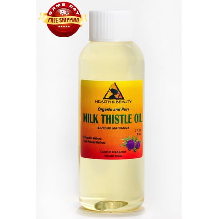 Milk Thistle Seed Oil Organic Refined Cold Pressed Pure Natural 2 oz