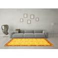 thumbnail image 3 of Ahgly Company Indoor Square Oriental Yellow Modern Area Rugs, 7' Square, 3 of 4