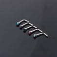 thumbnail image 3 of 2x 5 Pieces Mix Colors Crystal Nose Stud Rings d - Stainless Steel Body Jewellery Sunnimix Piercing de nariz, 3 of 8