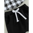 thumbnail image 6 of Diconna Toddler Baby Boy Fall Winter Clothes Long Sleeve Hooded Sweatshirt Tops Long Pants Casual 2PCS Outfits Black 6-12 Months, 6 of 7
