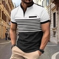 thumbnail image 2 of ZRBYWB Men's Polo Shirt Male All Seasons Leisure Fashion Design Lapel Button Short Sleeve Tops Blouse For Men, 2 of 8