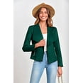 thumbnail image 4 of PRETTYGARDEN Women's Faux Suede Jackets 2025 Spring Fall Clothes Long Sleeve Open Front Cropped Coat Outwear, 4 of 10