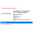 thumbnail image 2 of Front Brake Hose - Compatible with 1970 - 1972 Chrysler Imperial 1971, 2 of 2