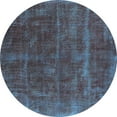 thumbnail image 1 of Ahgly Company Indoor Round Oriental Turquoise Blue Industrial Area Rugs, 4' Round, 1 of 4