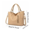 thumbnail image 2 of Skull Embossed Soft Leather Handbag, Large Capacity Shoulder Tote Bag with Detachable Strap, Multi Pocket Crossbody Purse Bag Accessories for Women Work Travel Shopping Daily Use, 2 of 5