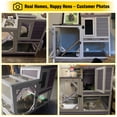 thumbnail image 6 of Aivituvin Rabbit Cage Indoor Outdoor Bunny Hutch on Wheels, 2 Story Wood Guinea Pig Cages with 2 Deeper Pull Out Trays (Gray), 6 of 10