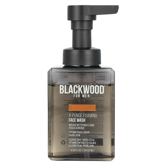 Blackwood For Men X-Punge Foaming Face Wash | Facial Cleanser for Oily, Acne or Combo Skin, 4.55oz