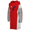 thumbnail image 2 of Women's G-III 4Her by Carl Banks Red/White Chicago Bulls Bootleg Long Sleeve Hoodie T-Shirt Dress, 2 of 3