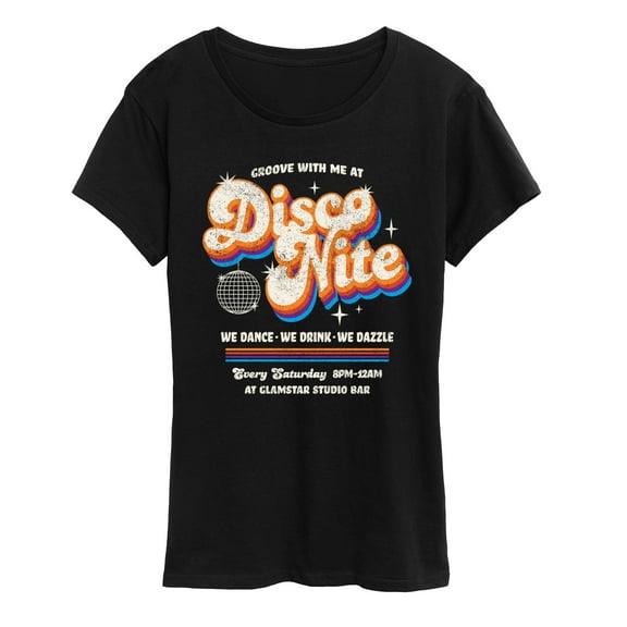 Instant Message - Retro Disco Nite - Women's Short Sleeve Graphic T-Shirt