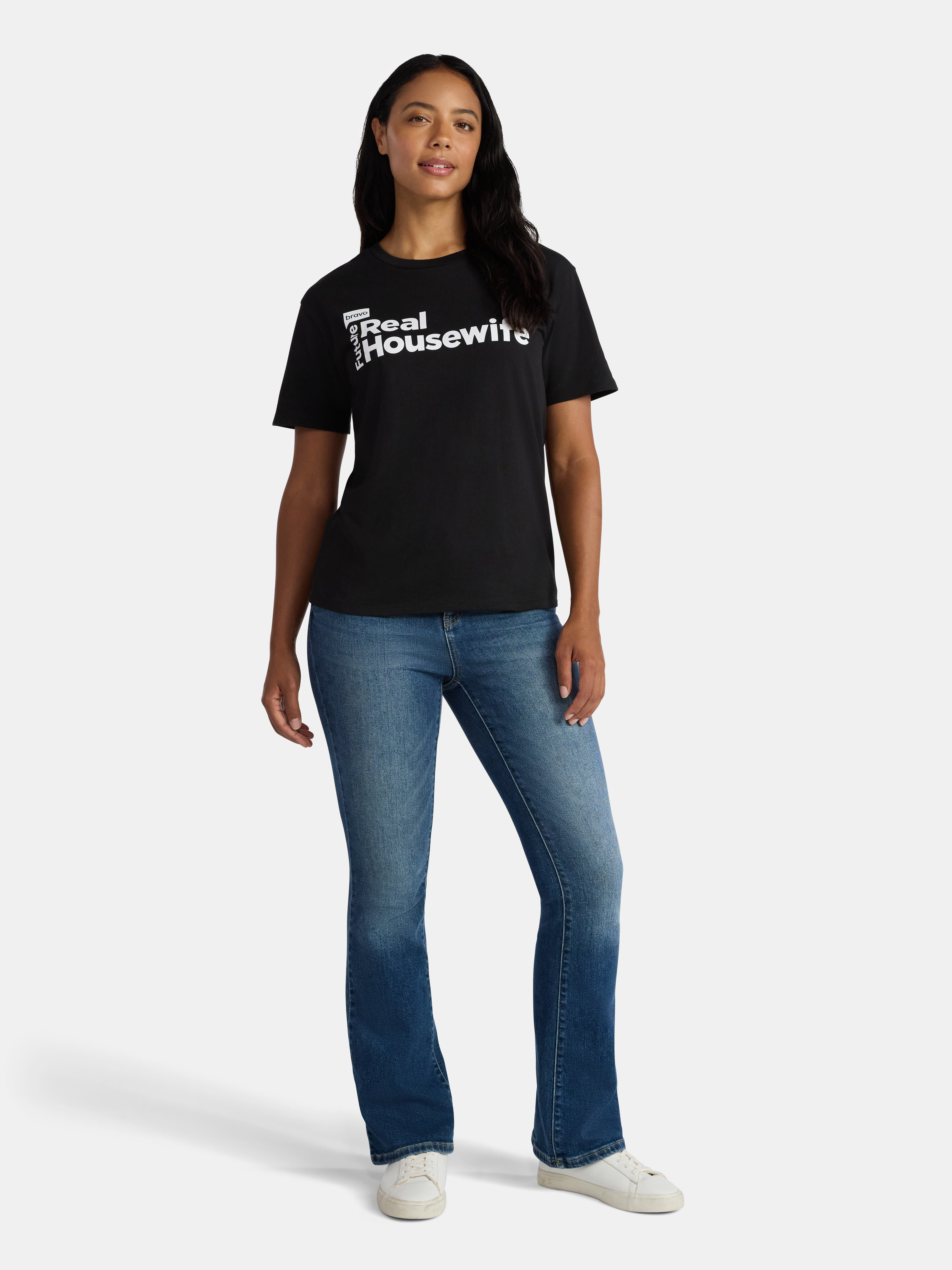 Bravo Women's and Women's Real Housewives Cotton Graphic Tee with Short Sleeves, Sizes XXS-XXL