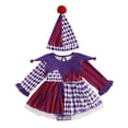 thumbnail image 4 of Bigetiay Baby Girl Halloween Outfit Clown Romper Dress With Hat Color Block Toddler Halloween Dress, Size 3-6 Months, 4 of 4