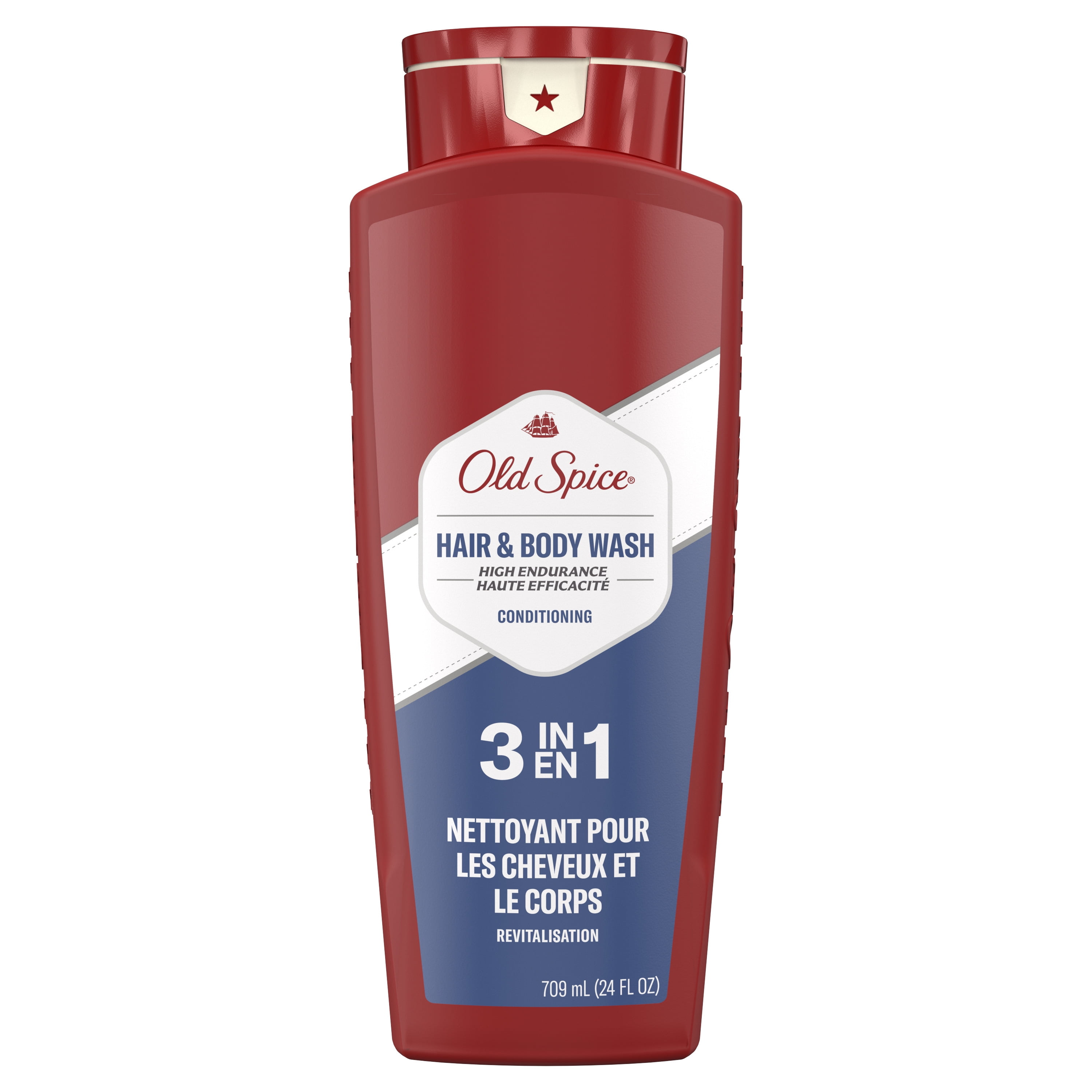 Old Spice High Endurance Men's 3-in-1 Shampoo Conditioner & Body Wash, 24 fl oz