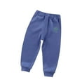 thumbnail image 3 of Jinhomg Baby Girls Fall Sweatpants Toddler Boys Comfy Elastic Waisted Long Pants Novelty Funny Chinese Style Printed Joggers Cotton Lounge Pant Prime Day Deals Today Navy 3 Years, 3 of 4