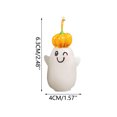 thumbnail image 3 of 2 Pieces Halloween Ghost Shaped Wax Candles, Cute Solid Paraffin Scented Decorative Table Ornament, Spooky Holiday Party Favors for Fireplace Mantel Dining Table, Festive Home Accent Gift Box Set, 3 of 7