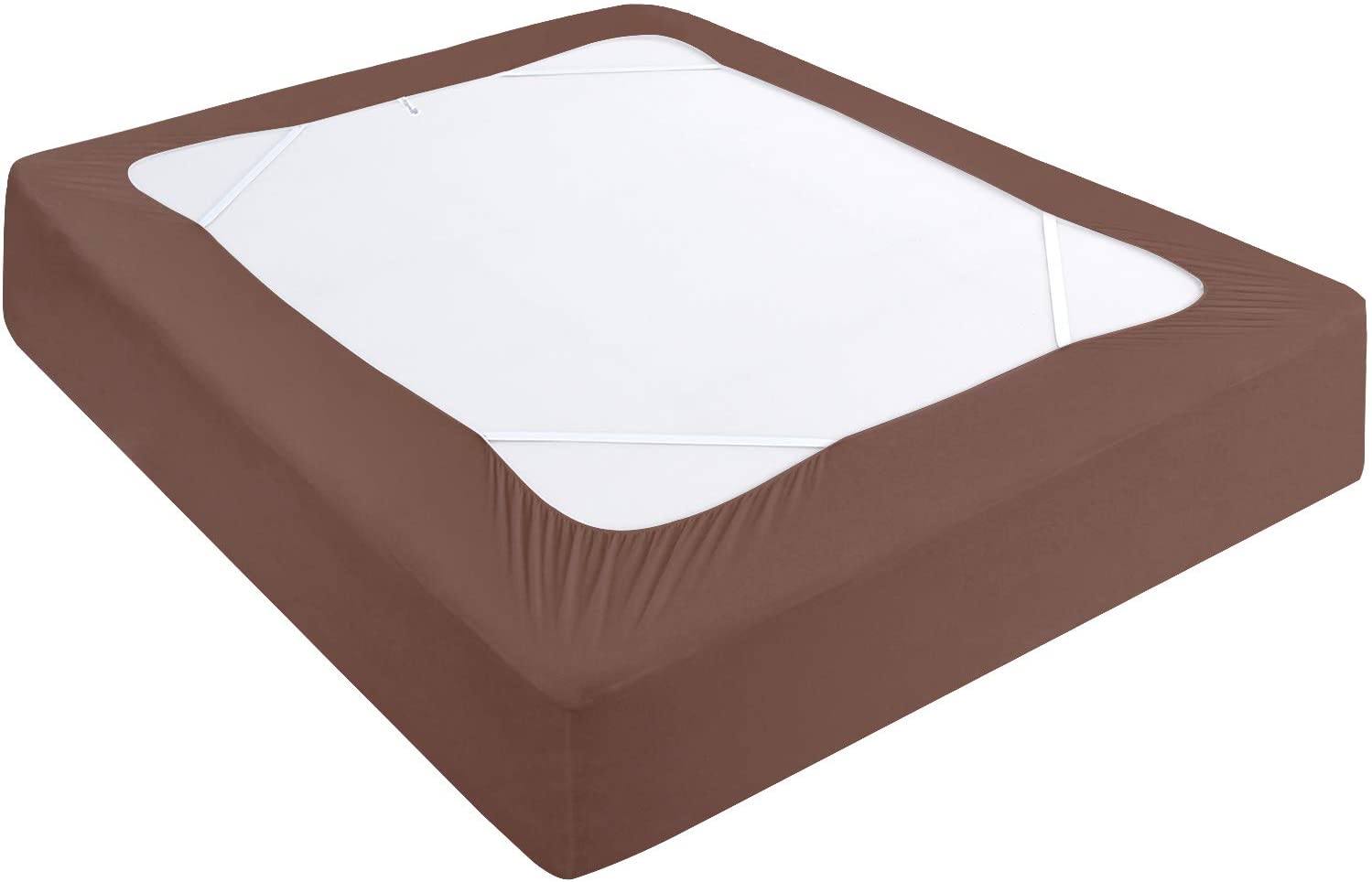 Box Spring Cover Queen Size，Elastic Fabric Wrap Around 4 Sides Bed