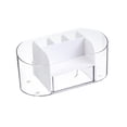 thumbnail image 2 of Organizador de maquillaje y joyas con cajón transparente, multifuncional, mini organizador de escritorio. Blanco, 2 of 9