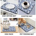 thumbnail image 6 of Washable Rubber Multicolored Floral Dish Drying Mats for Kitchen Counter Home Large Coffee Bar Pad Accessories and Decor for Utensils Stemware 18''x24'', 6 of 7