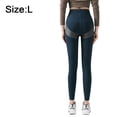 thumbnail image 2 of Leggings de talle alto para mujer - Pantalones cálidos de invierno Yoga Senderismo Mallas para correr - Gris De 0 ℃ a 10 ℃, 2 of 6