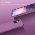 thumbnail image 3 of IBAOLEA Compatible with iPhone 12 Pro Max Case,Premium Soft Liquid Silicone Rubber Full-Body Protective Shockproof Case with Soft Anti-Scratch Microfiber Lining,6.7 inch (Lilac Purple), 3 of 7