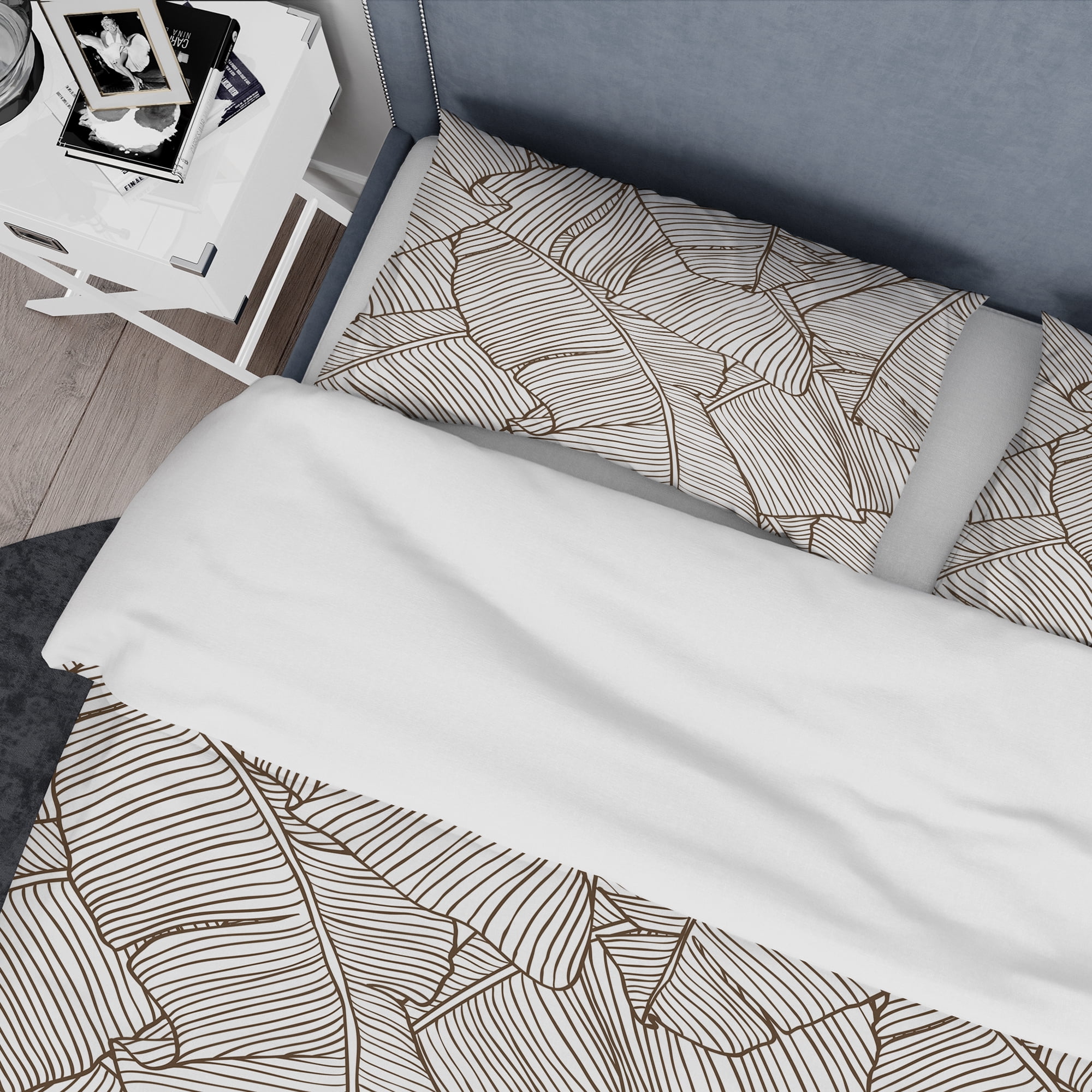 Designart 'Leaves of Palm Tree' Tropical Duvet Cover Set