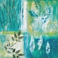 thumbnail image 2 of Tava Studios 15x15 Black Ornate Wood Framed with Double Matting Museum Art Print Titled - Teal Earth I, 2 of 4