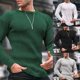 thumbnail image 5 of Mens Long Sleeve Waffle Thermal Shirt Tee Crew Neck Layering Color Size New Top, 5 of 8
