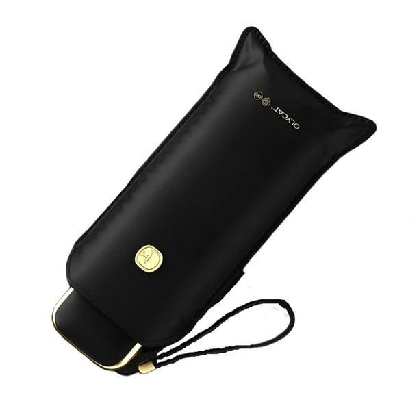 Toystoory miniparaguas a prueba de viento, sombrilla ligera antideslizante hecha a mano, exquisitas sombrillas de bolsillo para el sol para niñas y Paraguas de lluvia Negro Toystoory HA071189-02