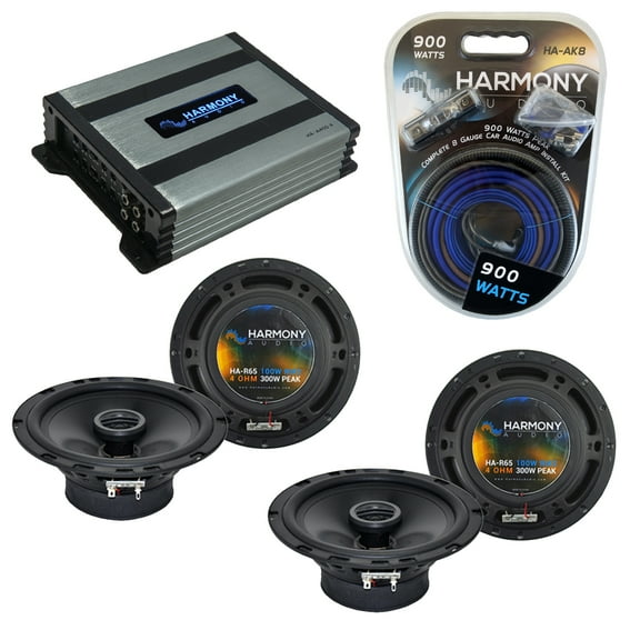 Fits Hyundai Santa Fe 2007-2008 Speaker Upgrade Harmony (2) R65 & HA-A400.4 Amp