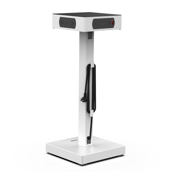 Luxor LuxPower Charging Tower, Portable Multi-Device Charging Station with 8 AC Outlets & 8 High-Powered USB Ports, Classroom & Office Charging Hub for Laptops, Tablets & Phones