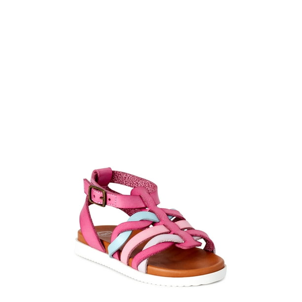 Wonder Nation Ankle-Strap Gladiator Sandals (Toddler Girls) - Walmart.com