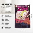 thumbnail image 5 of Invader Zim Soft Blanket Fuzzy Fleece Anti-pilling Flannel Throw Blanket Decor Sofa Bed Blanket 40x60in, 5 of 7