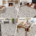 thumbnail image 5 of Rectangle Area Rugs 5 x 8 Ft, Beige Brick Wall Non-Slip Residential Carpet, Retro Country Stone Rocks Geometric Print Indoor Crawling Mats Runner Rugs for Living Room/Dining Room/Bedroom, 5 of 8
