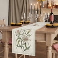 thumbnail image 2 of Vintage Floral 90 Inch Table Runner, Farmhouse Country Retro Flower Artwork Farmhouse Dresser Scarf Cotton & Linen Tablerunner for Dining/Kitchen Island/Holiday Party Décor 13" x 90", 2 of 9