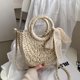 thumbnail image 5 of Bolso de playa de paja para mujer, tejido tipo bandolera, con asa superior, para verano, 5 of 5