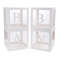 thumbnail image 2 of Decoraciones de cumpleaños Yotijar 4 piezas de látex Baby Shower blanco, 2 of 9