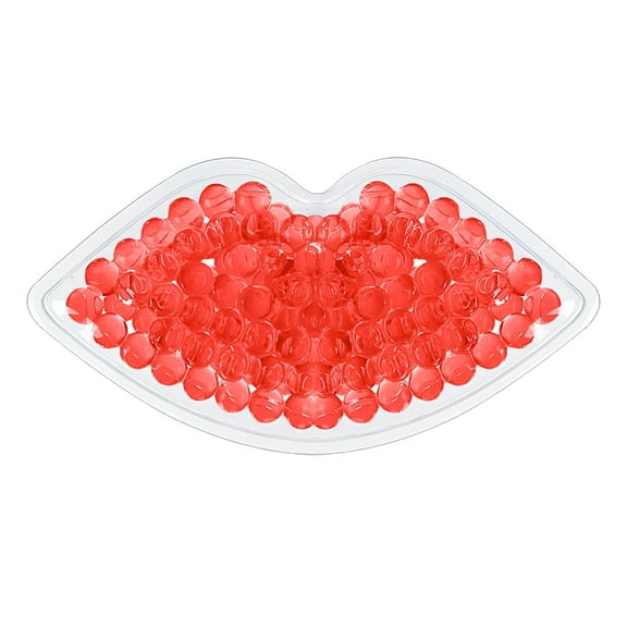 XIRQI Lip Shaped Hot Cold Gel Bead Compress, Reusable Skincare Pack for Mouth, Multipurpose