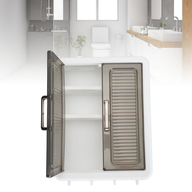 Bathroom Cabinet Wall Mounted, Dustproof Multi Layers Multifunctional Cosmetics Wall Storage Cabinet Stable for Home