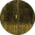 thumbnail image 1 of Ahgly Company Indoor Round Abstract Yellow Modern Area Rugs, 3' Round, 1 of 4
