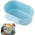 thumbnail image 1 of Cesta de colador de drenaje para fregadero, colador de fregadero multifunción, recolector de alimentos de cocina para filtrar residuos de cocina y lavar verduras y frutas (azul) ER, 1 of 5