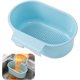 thumbnail image 1 of Fregadero de cocina Desagüe Colador Cesta Compost Fregadero de esquina Cisne Cesta Colador Fregadero de esquina Fregadero Colador Triángulo Fregadero de cocina multifunción (Azul) JAMW Sencillez, 1 of 5