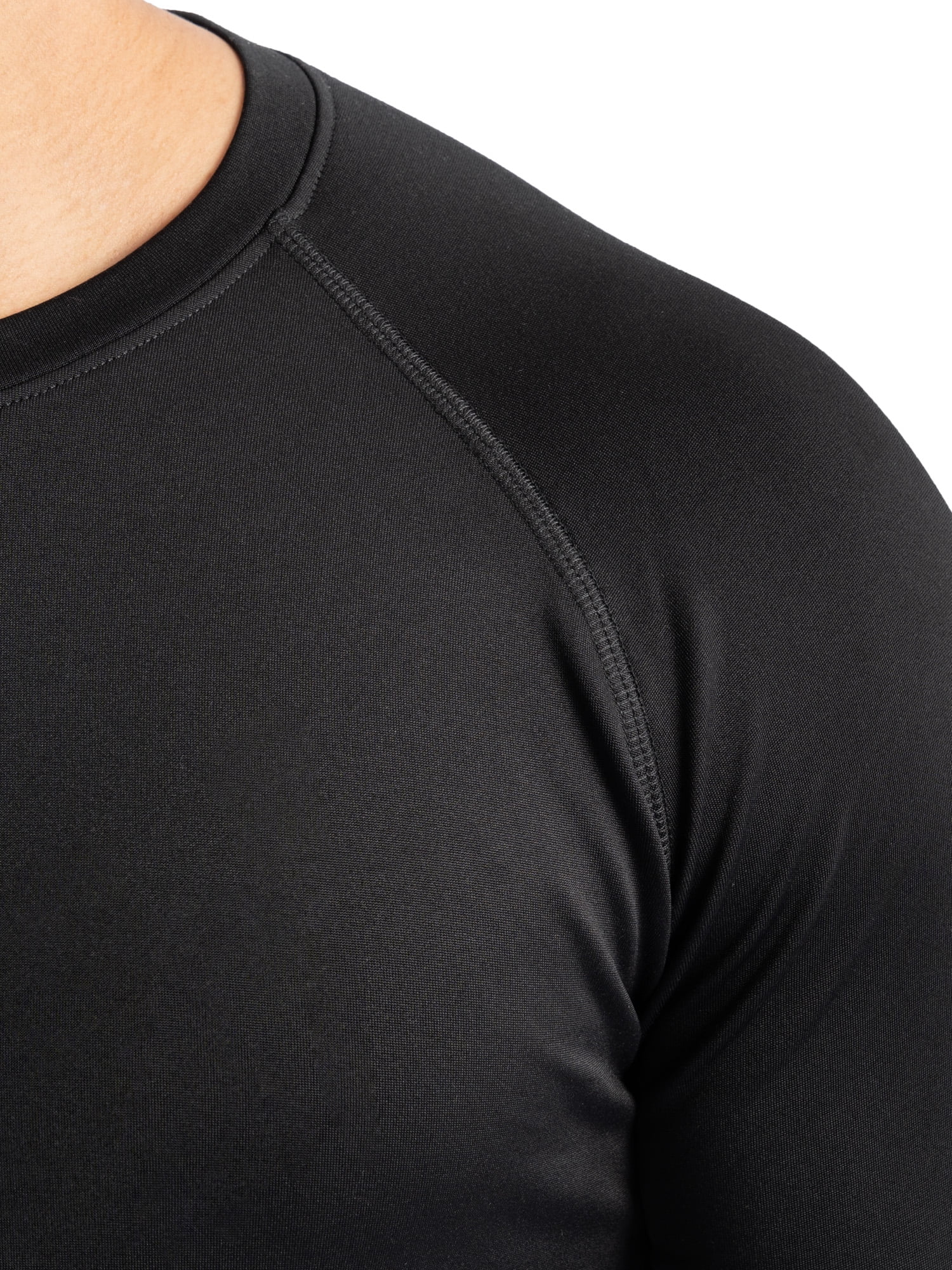 Realtree Men's Heavyweight Fleece Base Layer Thermal Shirt, Black, XL
