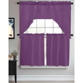 thumbnail image 3 of Grunge Street Style Painting Brush Print Ombre Design Illustration,Kitchen Curtain and Valance Set 3 Pieces,Rod Pocket Short Tier Curtains 36 Inch Length,Swag Topper Small Window Treatment for Cafe, 3 of 6