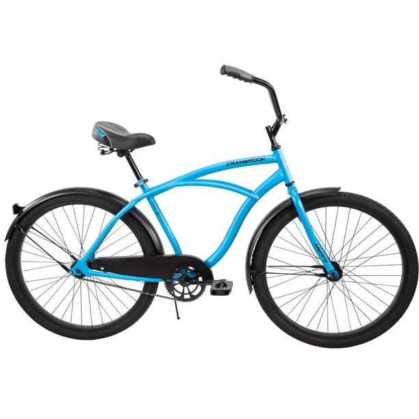 26 Huffy Cranbrook Cruiser Bike, Comfort Saddle, Matte Blue