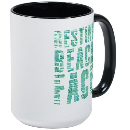 

CafePress - Resting Beach Face Print - 15 oz Ceramic Large Mug
