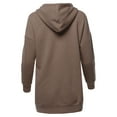 thumbnail image 3 of A2Y Women's Relax Fit Long Sleeve Kangaroo Pockets Hoodie Sweatshirts Mocha 2XL, 3 of 6