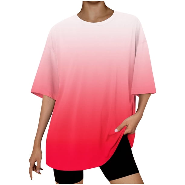 Camiseta Corta con Cuello Redondo Y Gota Del Hombro para las Mujeres